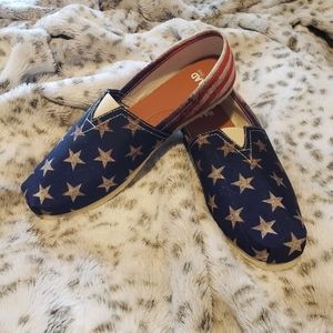 American flag slip on shoes